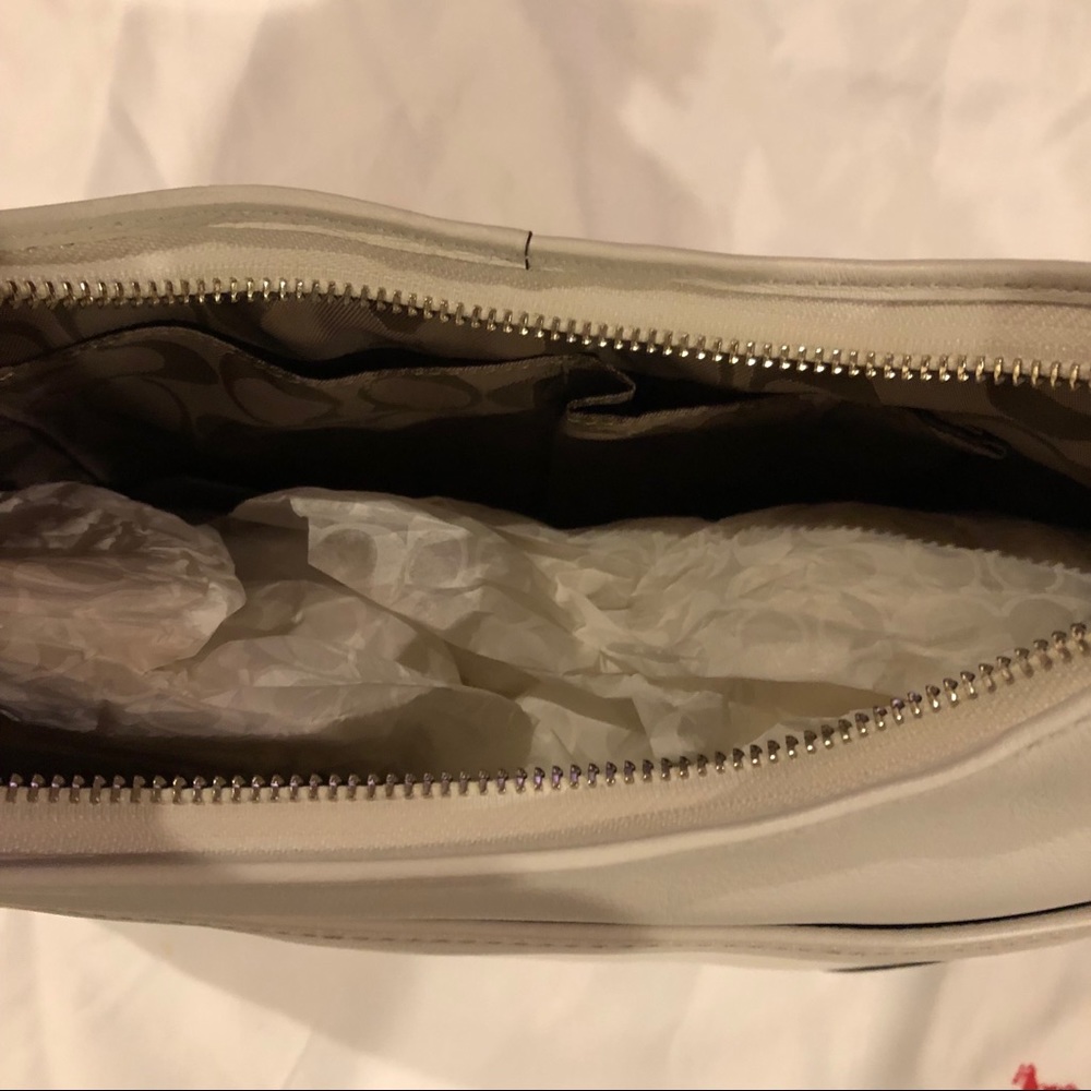 Brand New White Coach Purse - Picture 5 of 6